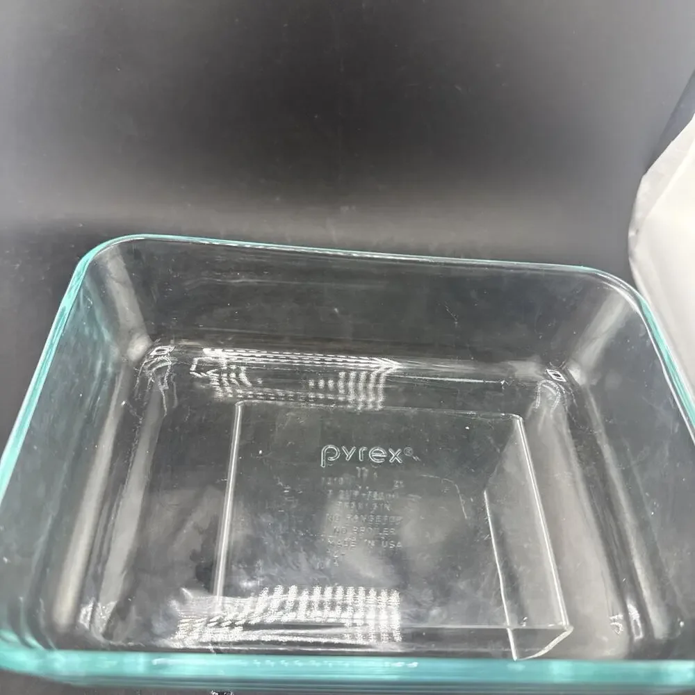 Pyrex 7210 Blue Tint Clear Glass Baking Dish 3 Cup 750mL 7x5 Made in USA